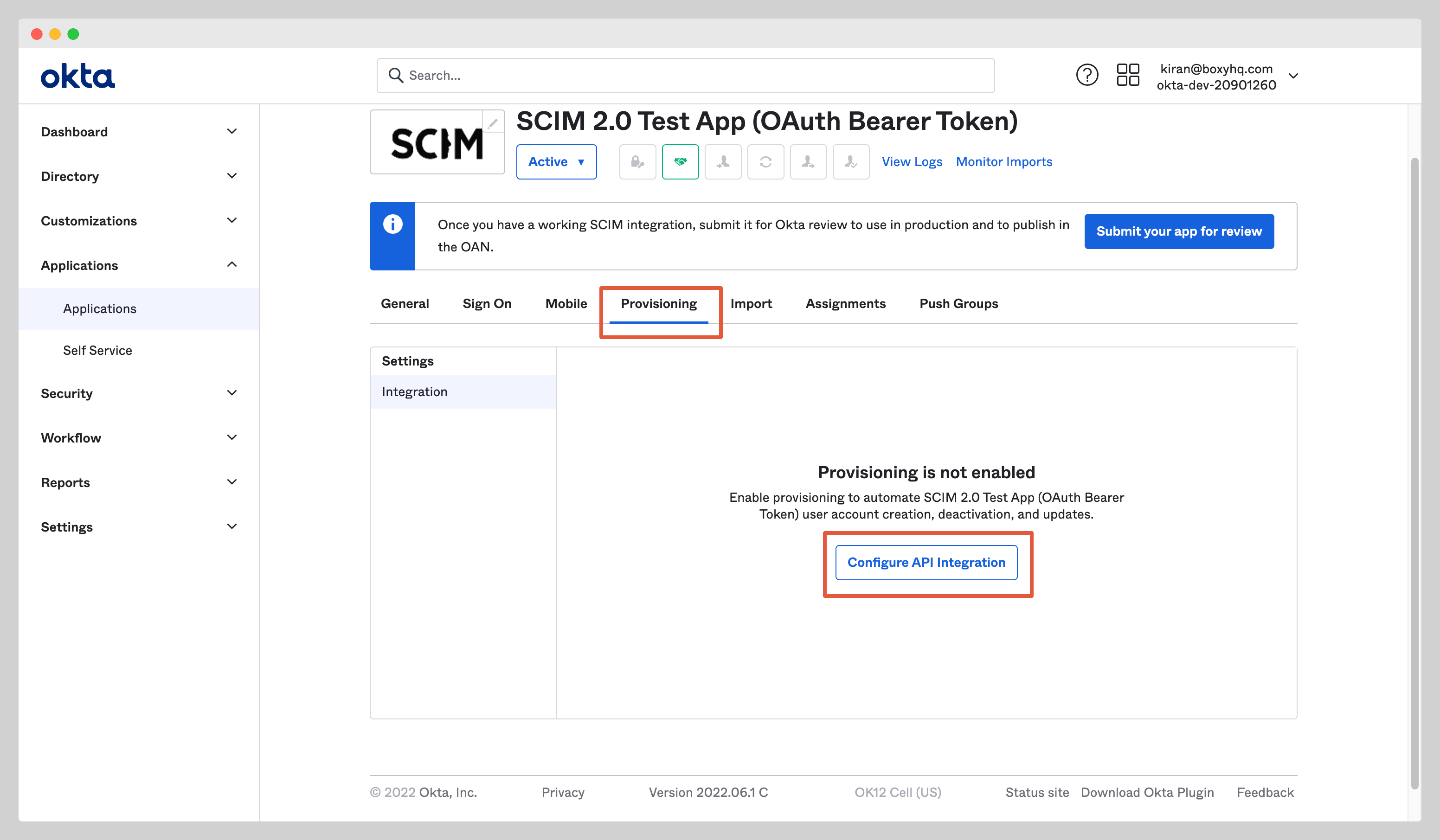 Okta SCIM Step 5